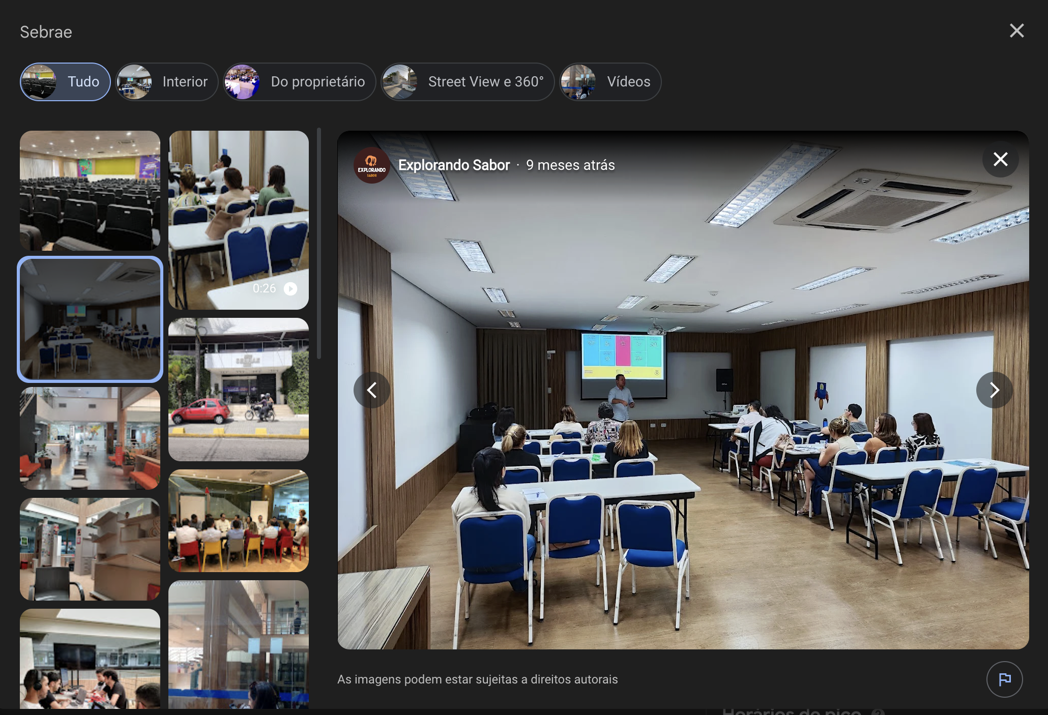 Google Perfil da Empresa - Sebrae RN